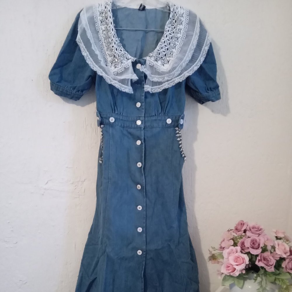 Denim midi dress s/m